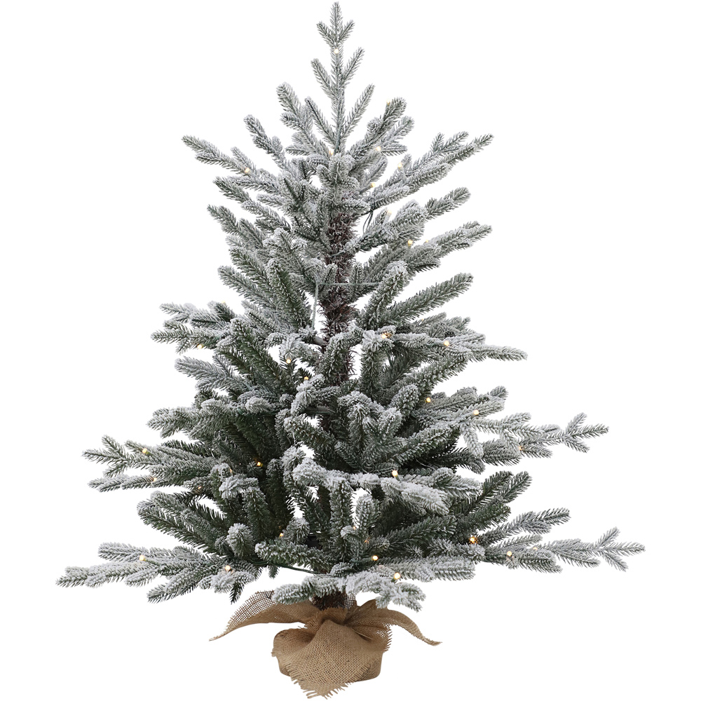 Charles Bentley Luxury Warm White LED Pre-Lit Faux Snowy Christmas Tree 3ft Image 3