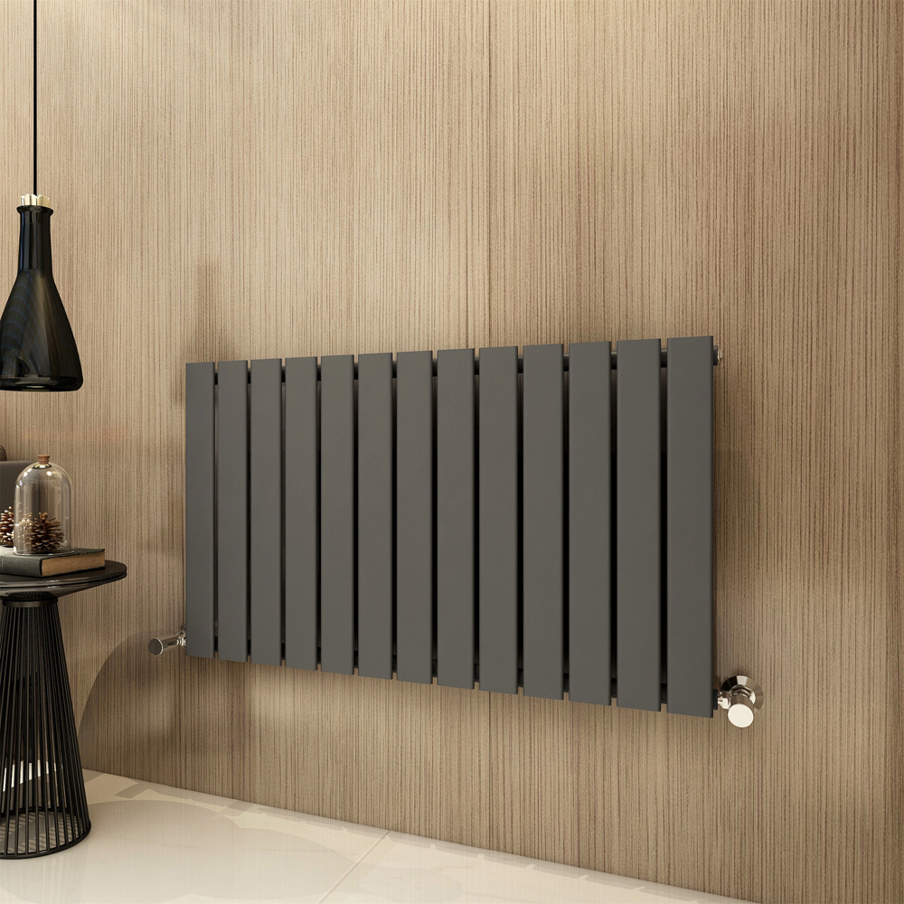 Anthracite 2832 BTU Single Flat Panel Vertical Column Radiator 600 x 884mm Image 2