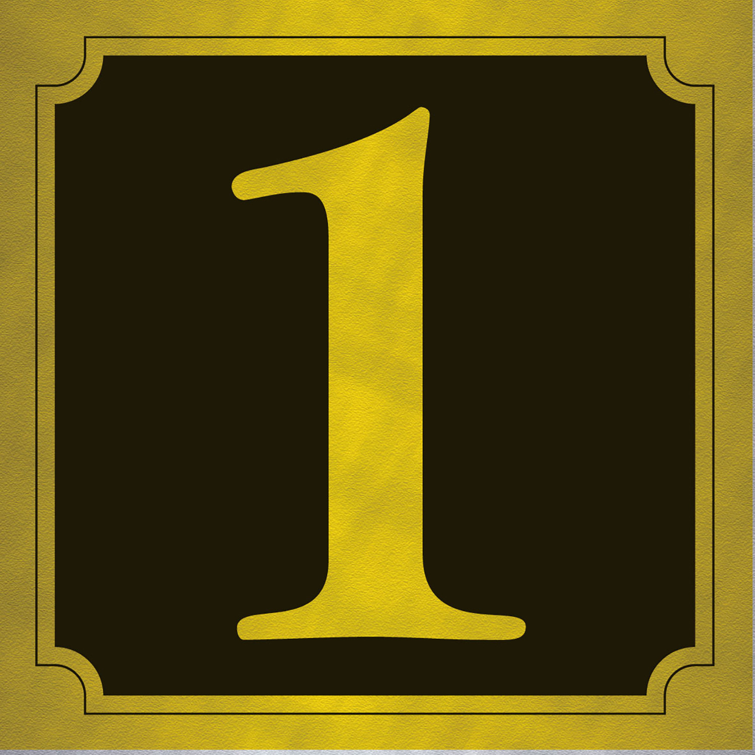 Self Adhesive House Number Stickers - Gold / 1 Image