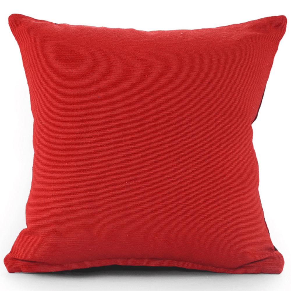 Noel Square Green Xmas Gonks Cotton Chenille Cushion Image 3