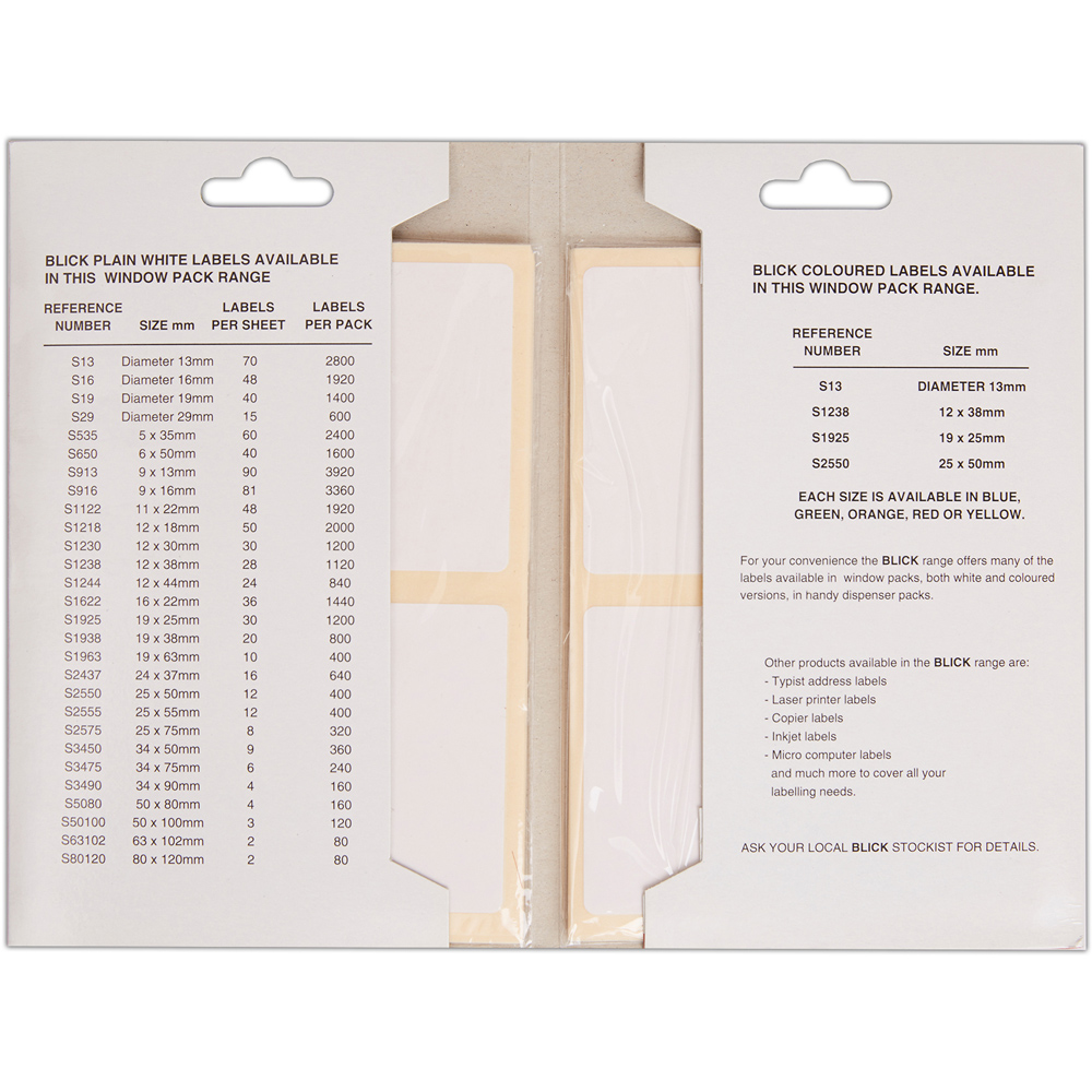 Blick White Rectangular Self Adhesive Warehouse Label 34 x 75mm 240 Pack Image 6