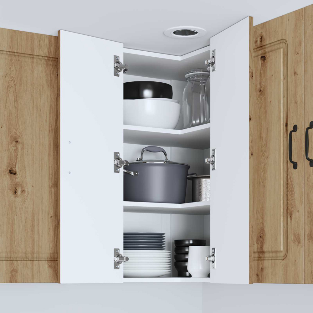 vidaXL 2 Door Artisan Oak Kitchen Wall Corner Cabinet Image 9