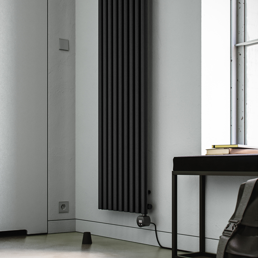 Terma Rolo-Room E Wi-Fi Heban Black Electric Radiator 800W 1800 x 370mm Image 6