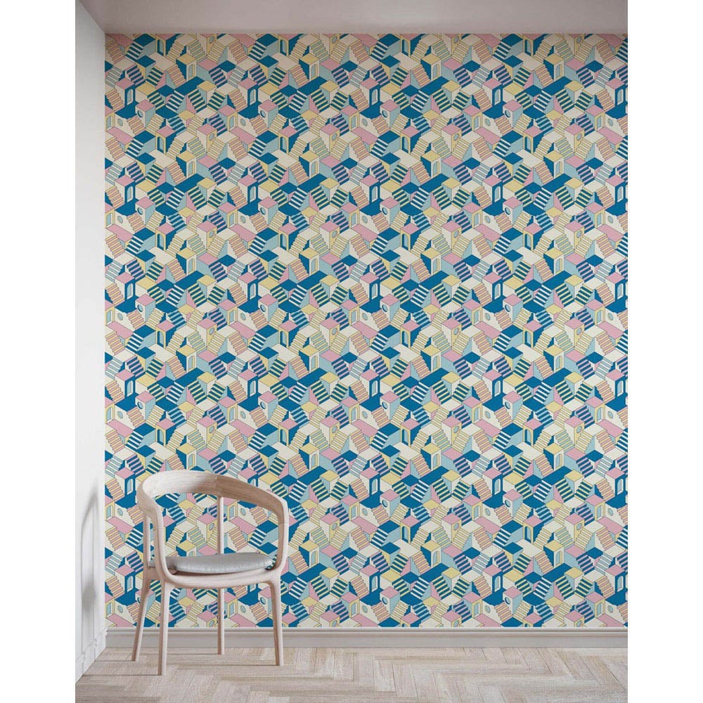 Bobbi Beck Eco Luxury Abstract Building Multicolour Wallpaper Image 2