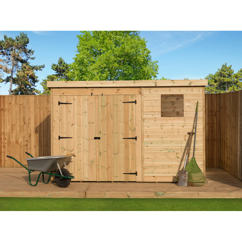 Empire Sheds 4000 10 x 8ft Double Door Tongue and Groove Pent Garden Shed Image 2