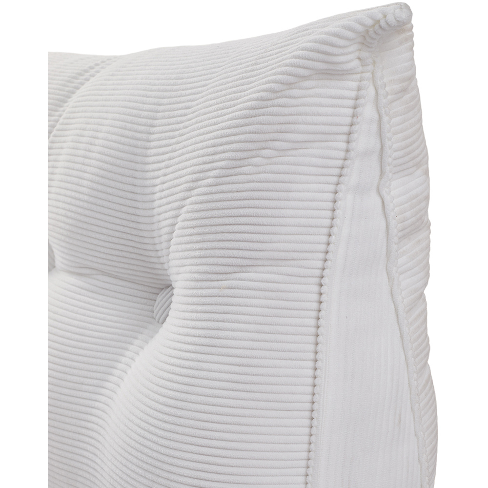 Living and Home Beige Corduroy Wedge Headboard Pillow with Side Pocket 180 x 50cm Image 4