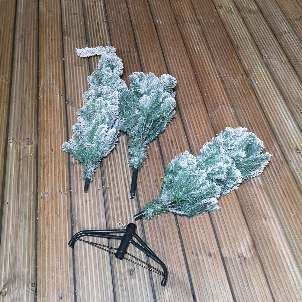 Premier Green Snow Flocked Spruce Pine Artificial Christmas Tree 5.5ft Image 5