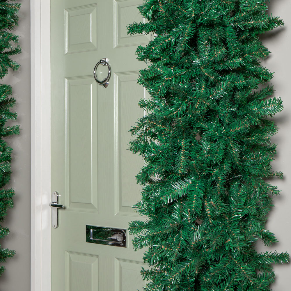 Samuel Alexander Single Door Plain Green Christmas Tree Arch with 2000 Tips 8ft Image 2