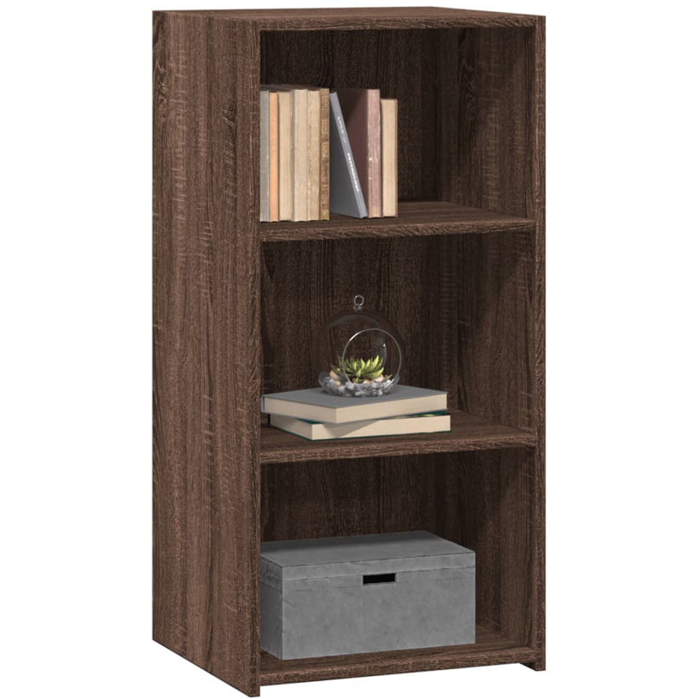 vidaXL 3 Shelf Brown Oak Sideboard Image 3