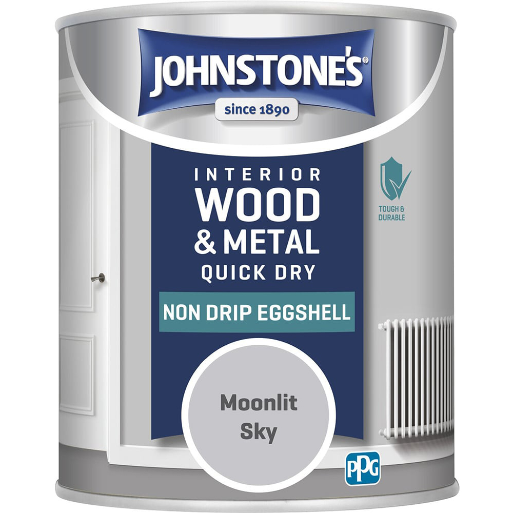 Johnstone's Interior Wood and Metal Quick Dry Eggshell Paint - Moonlit Sky / 750ml Image 2