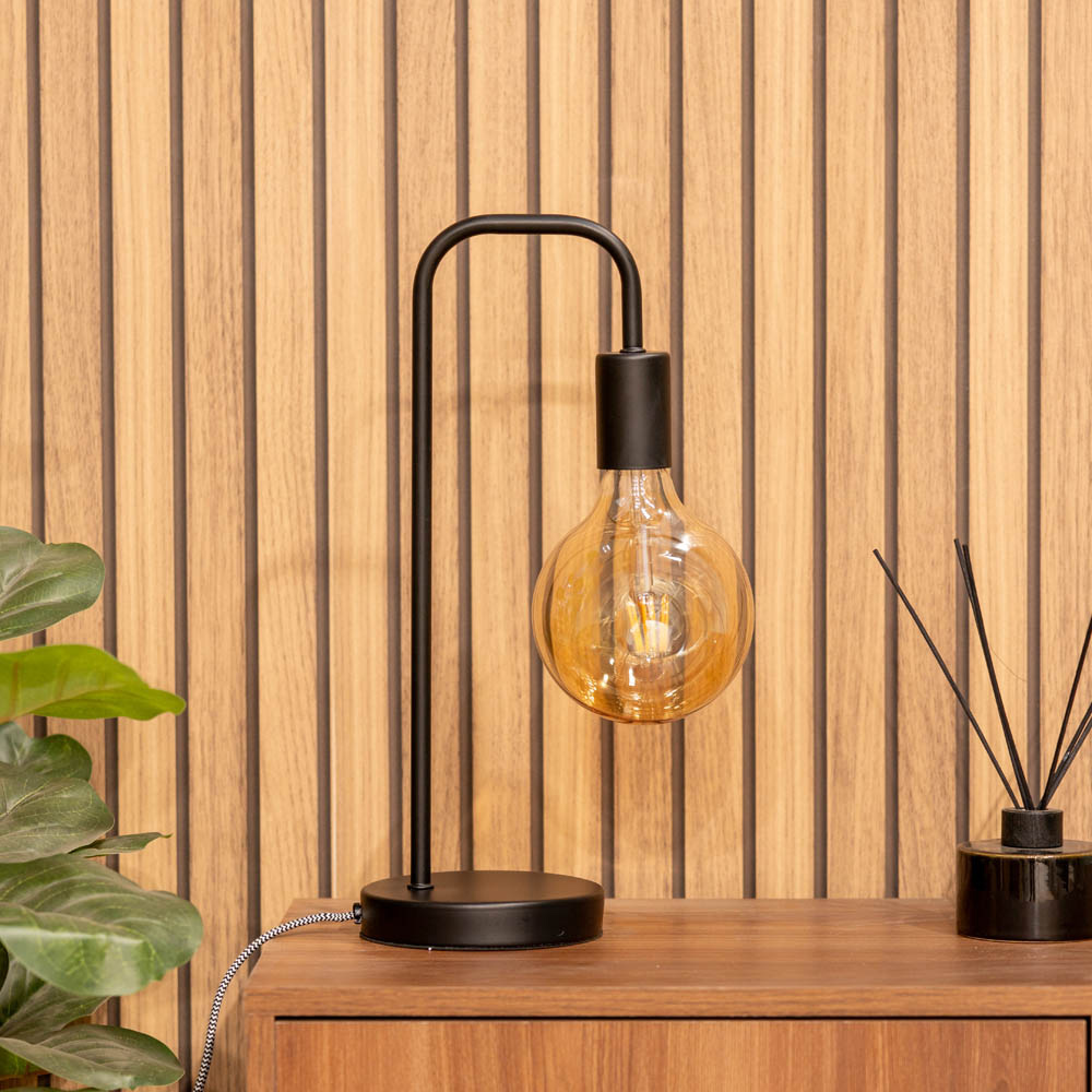 ValueLights Bronx Black Metal LED Table Lamp Image 6