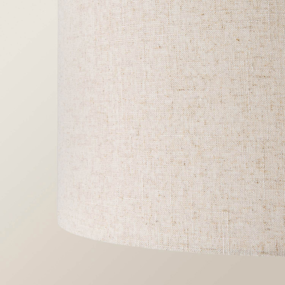 ValueLights Reni Large Cream Linen Drum Easy Fit Pendant Lamp Shade Image 4