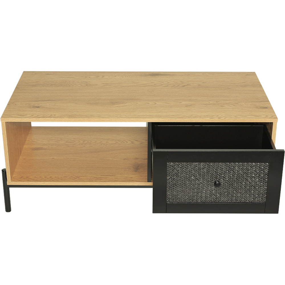 Living and Home Single Drawer Brown Coffee Table Image 3