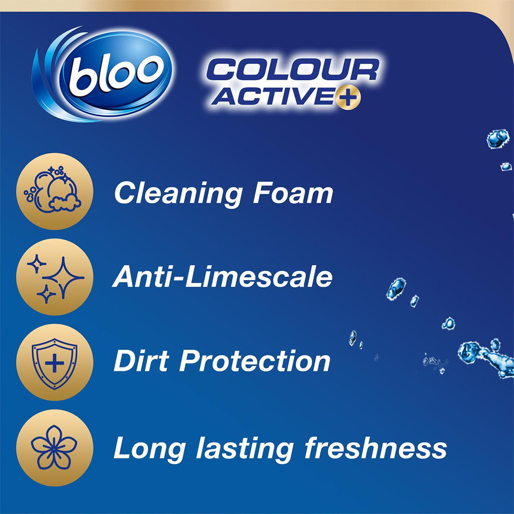 Bloo Colour Active+ Flower Toilet Rim Block 50g 6 Pack Image 5