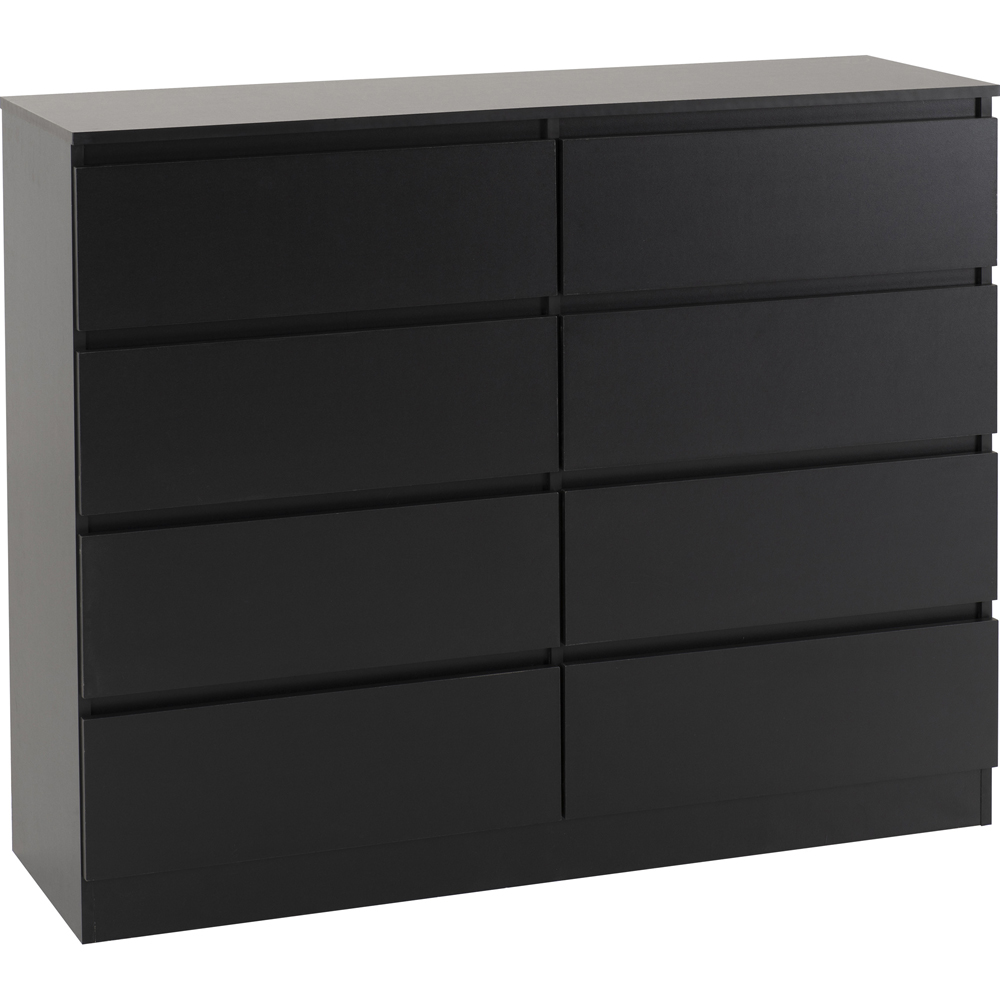 Seconique Malvern 8 Drawer Black Chest of Drawers Image 2