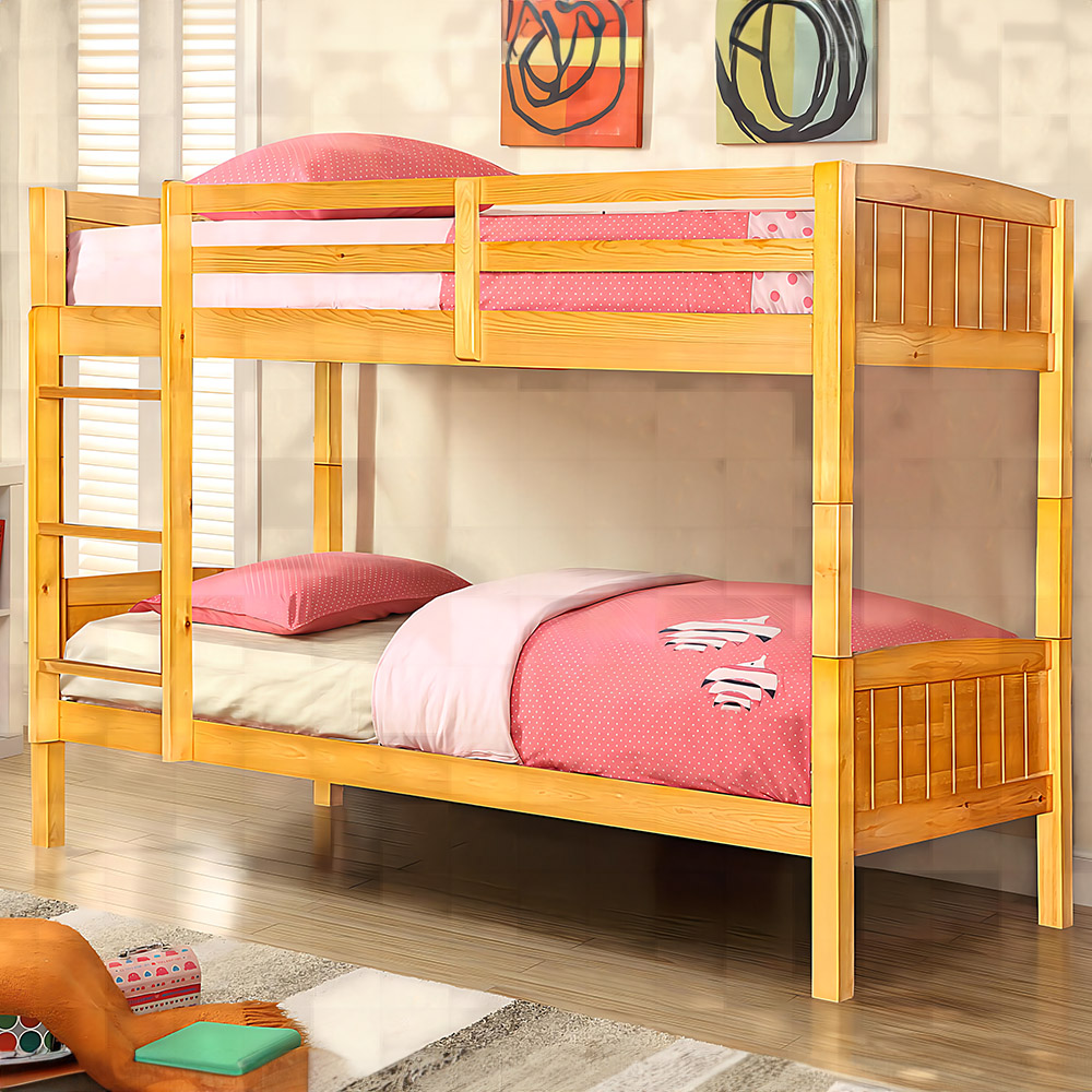 Brooklyn Single Pine Classic Wooden Bunkbed Image 1