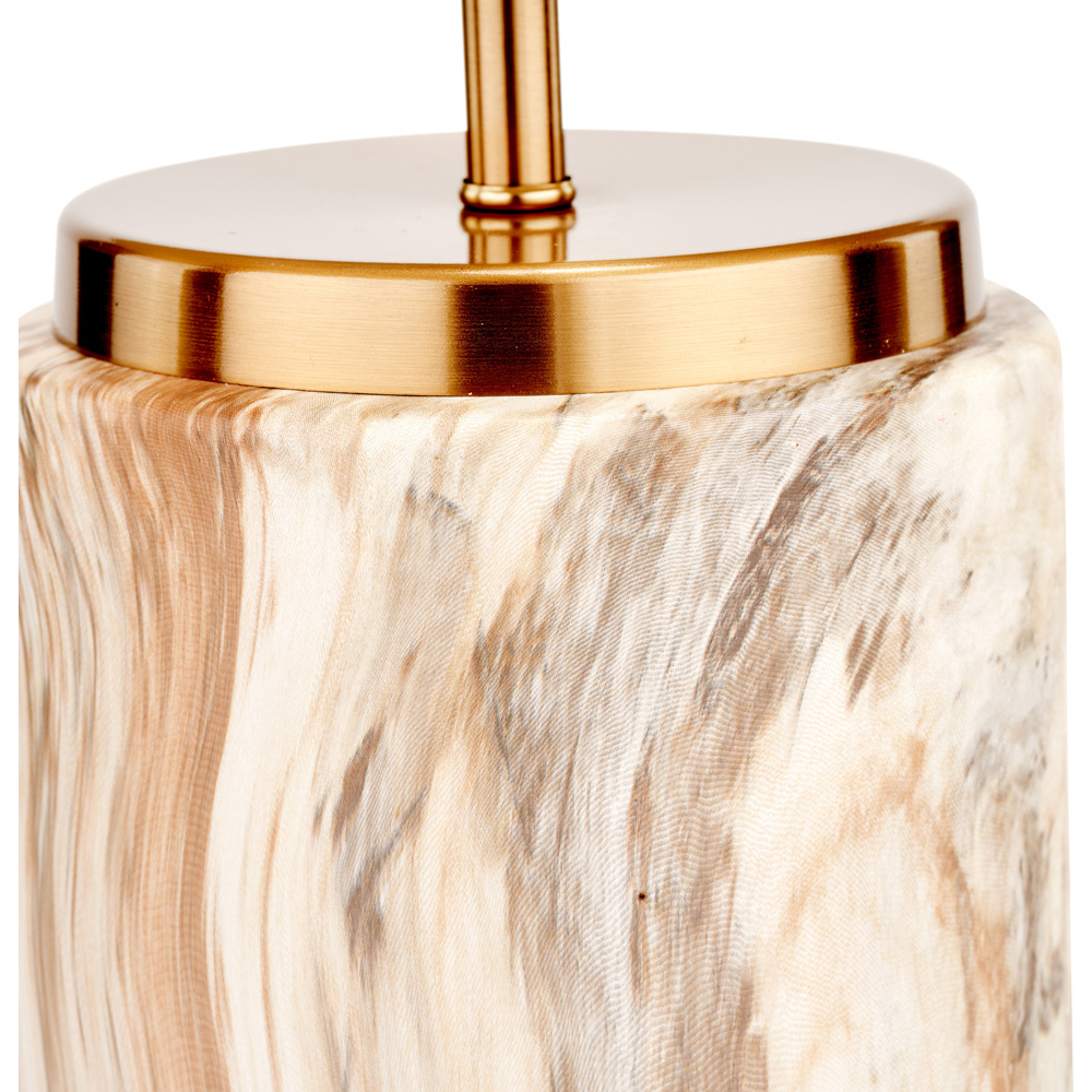 Pacific Lifestyle Carrara Natural Stone Effect Ceramic Table Lamp Image 4