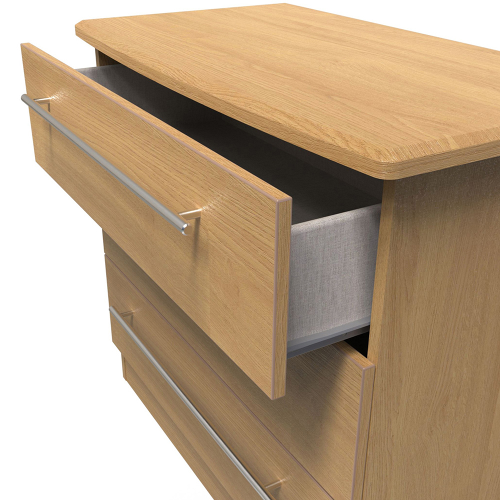 Crowndale Sherwood 3 Drawer Oak Chest of Drawers Image 6