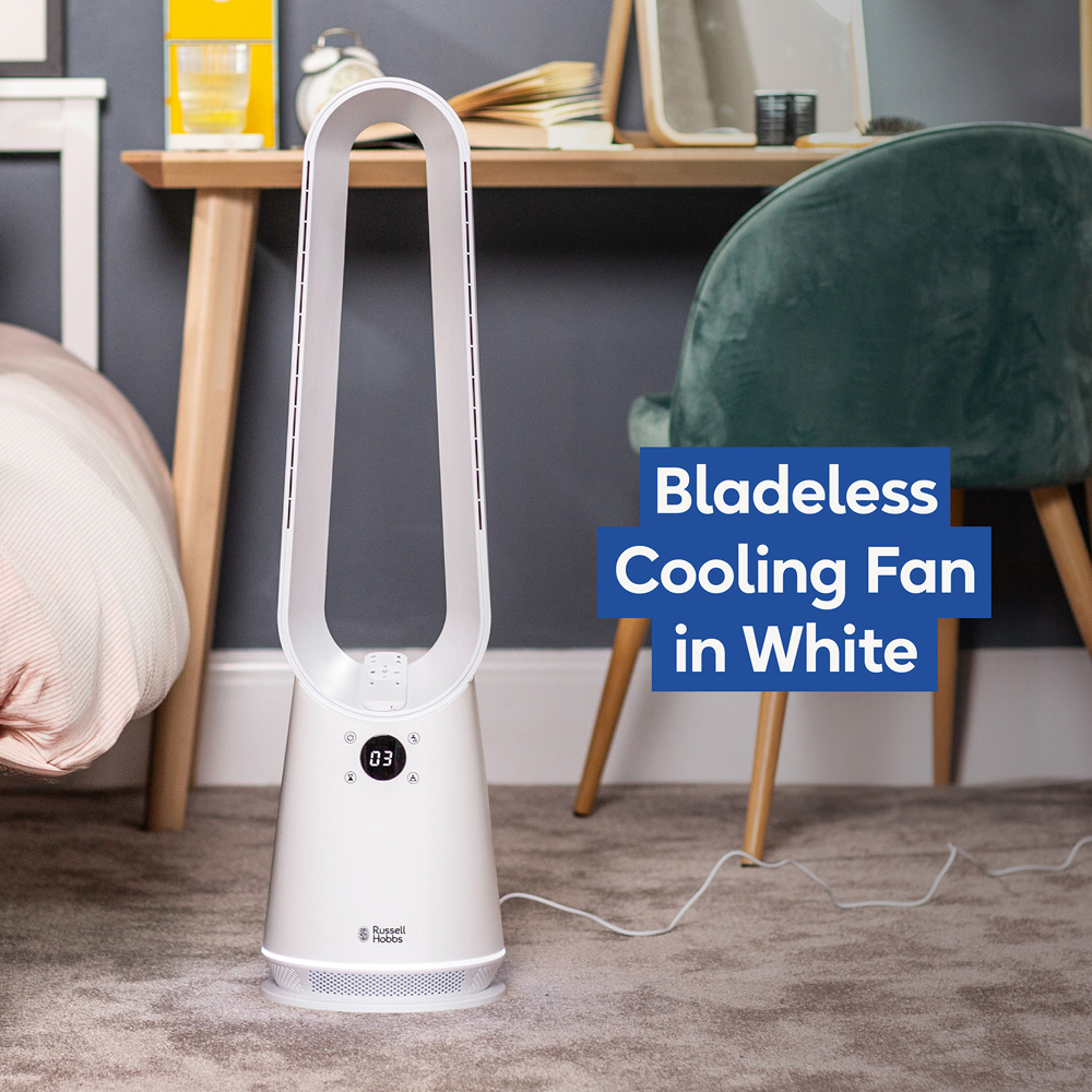 Russell Hobbs White Bladeless Cooling Fan with Remote Image 3