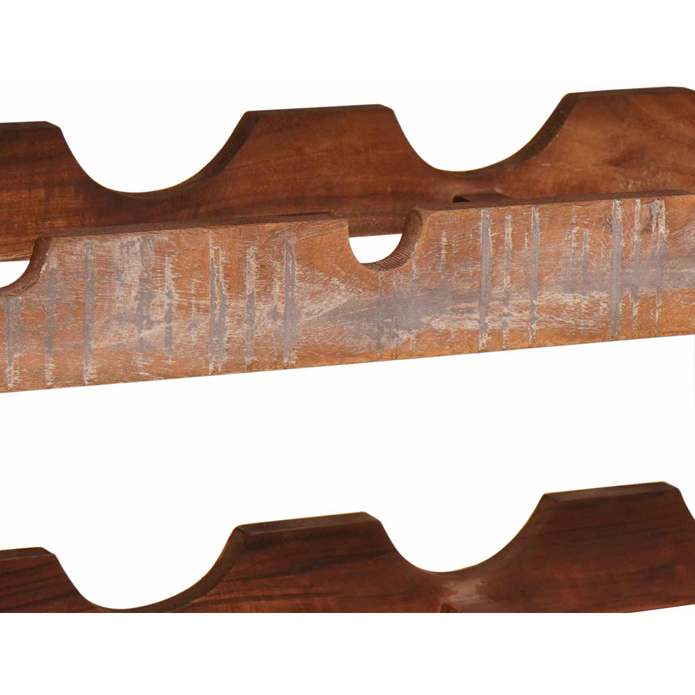 vidaXL 10 Bottle Brown Solid Reclaimed Wood Wall Mounted Wine Rack Image 8