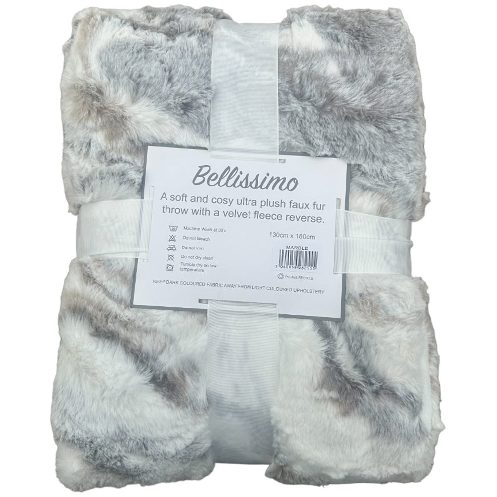 Bellissimo Marble Faux Fur Throw 130 x 180cm Image 3