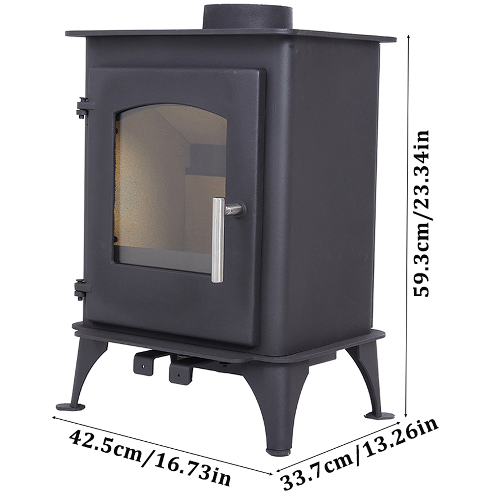 Living and Home Freestanding High Efficiency Wood Burning Stove Fireplace 5W Image 8