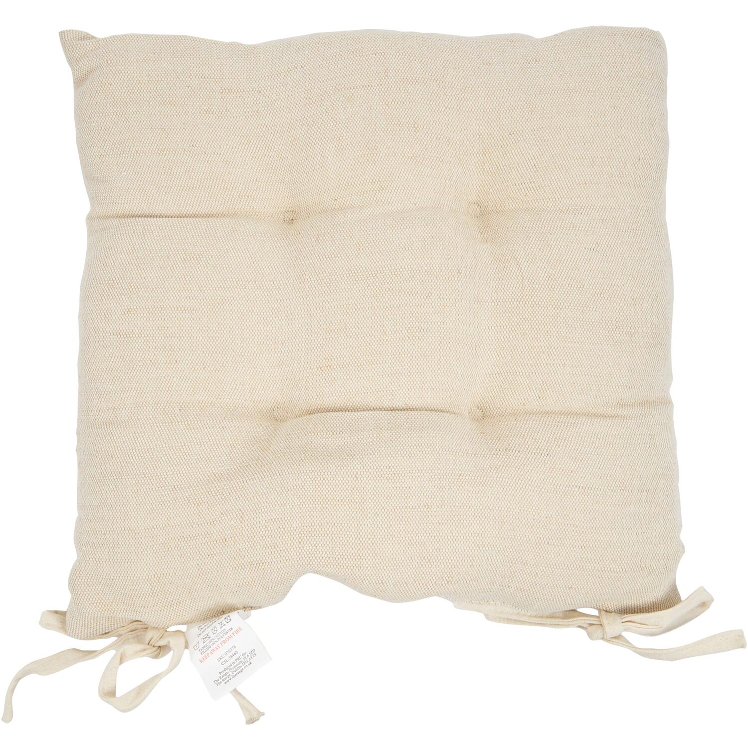 Natural Double Sided Cotton Seat Pad 40 x 40cm Image 2