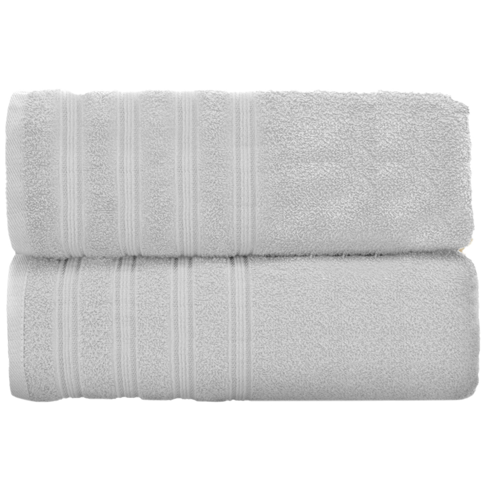 Velosso Hampi Cotton White Bath Sheet Set of 2 Image 1