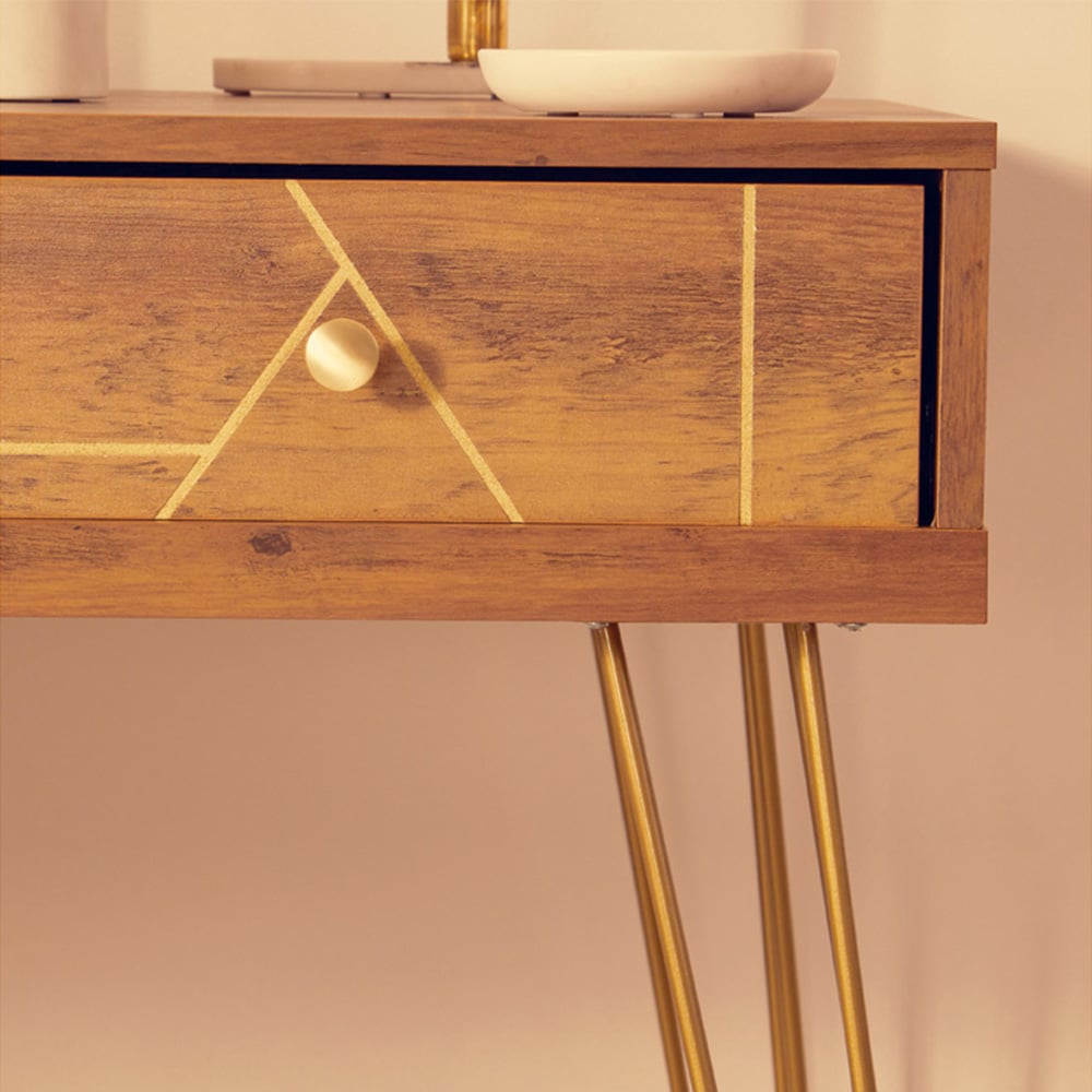 Interiors by Premier Flori 3 Drawer Veneer Desk Image 8