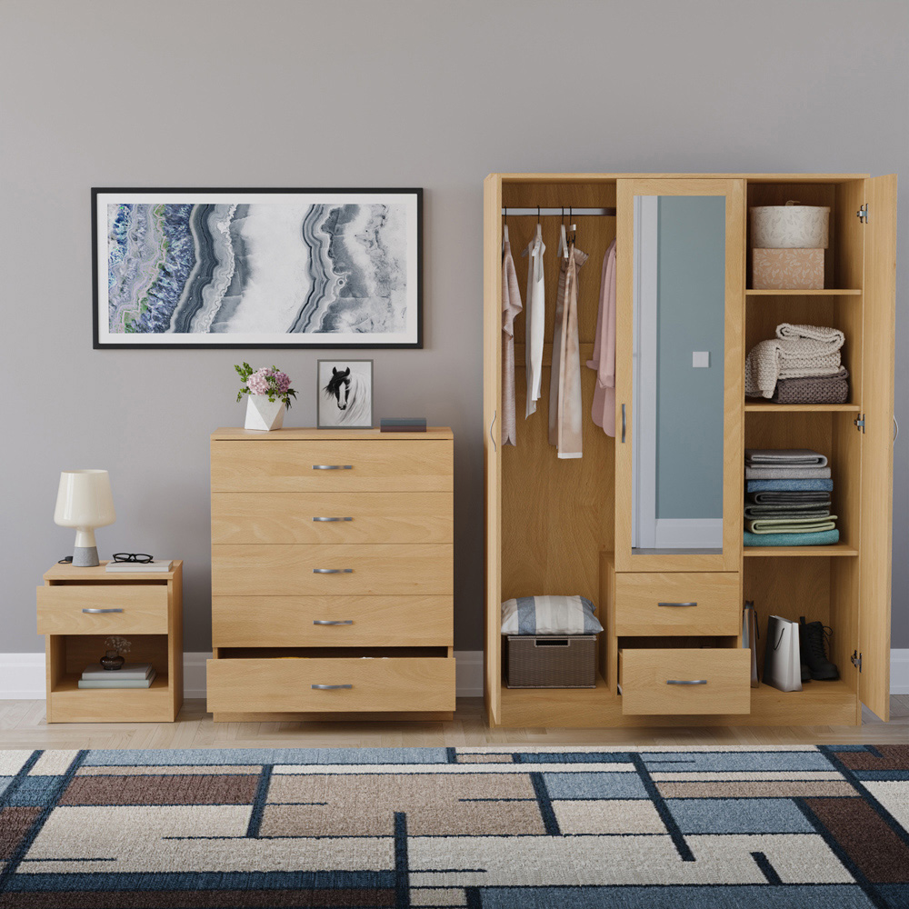 VIDA DESIGNS Riano Pine 3 Piece Bedroom Furniture Set Image 3