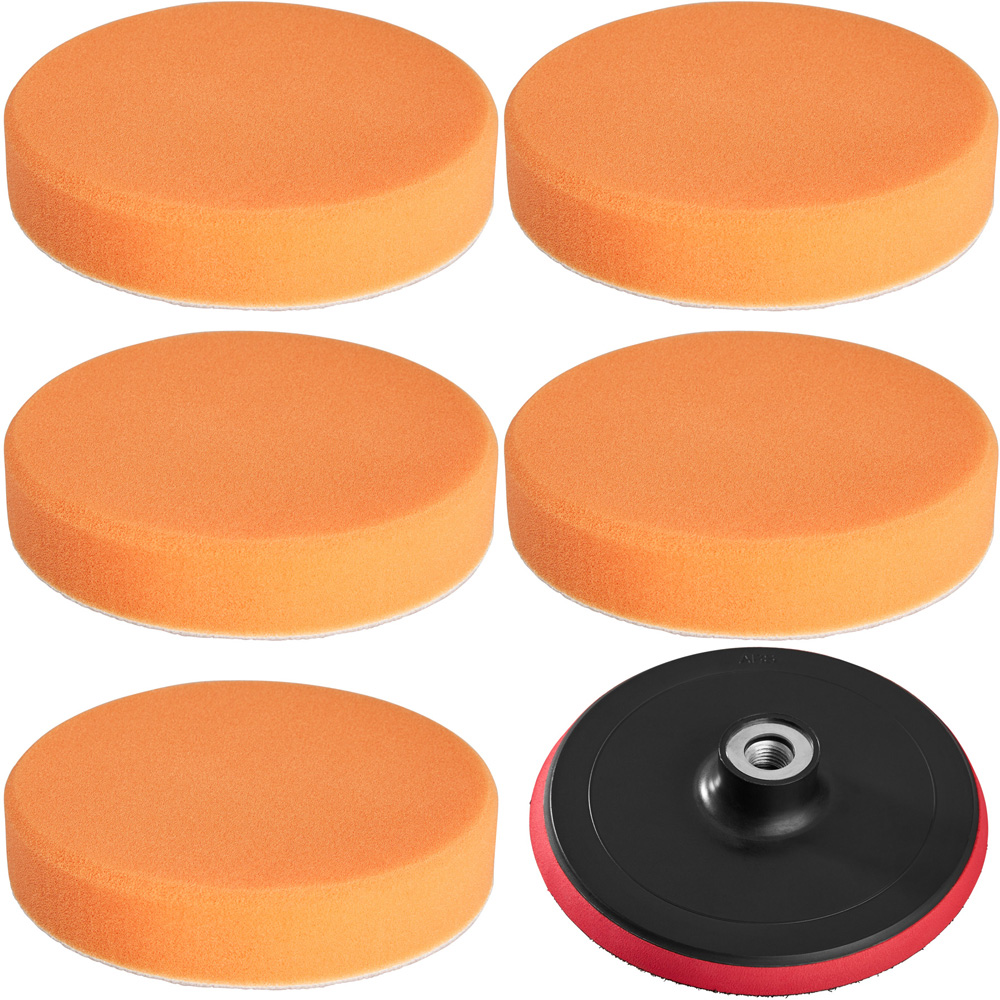 tectake 7 Piece Buffer Pad Set Image 1
