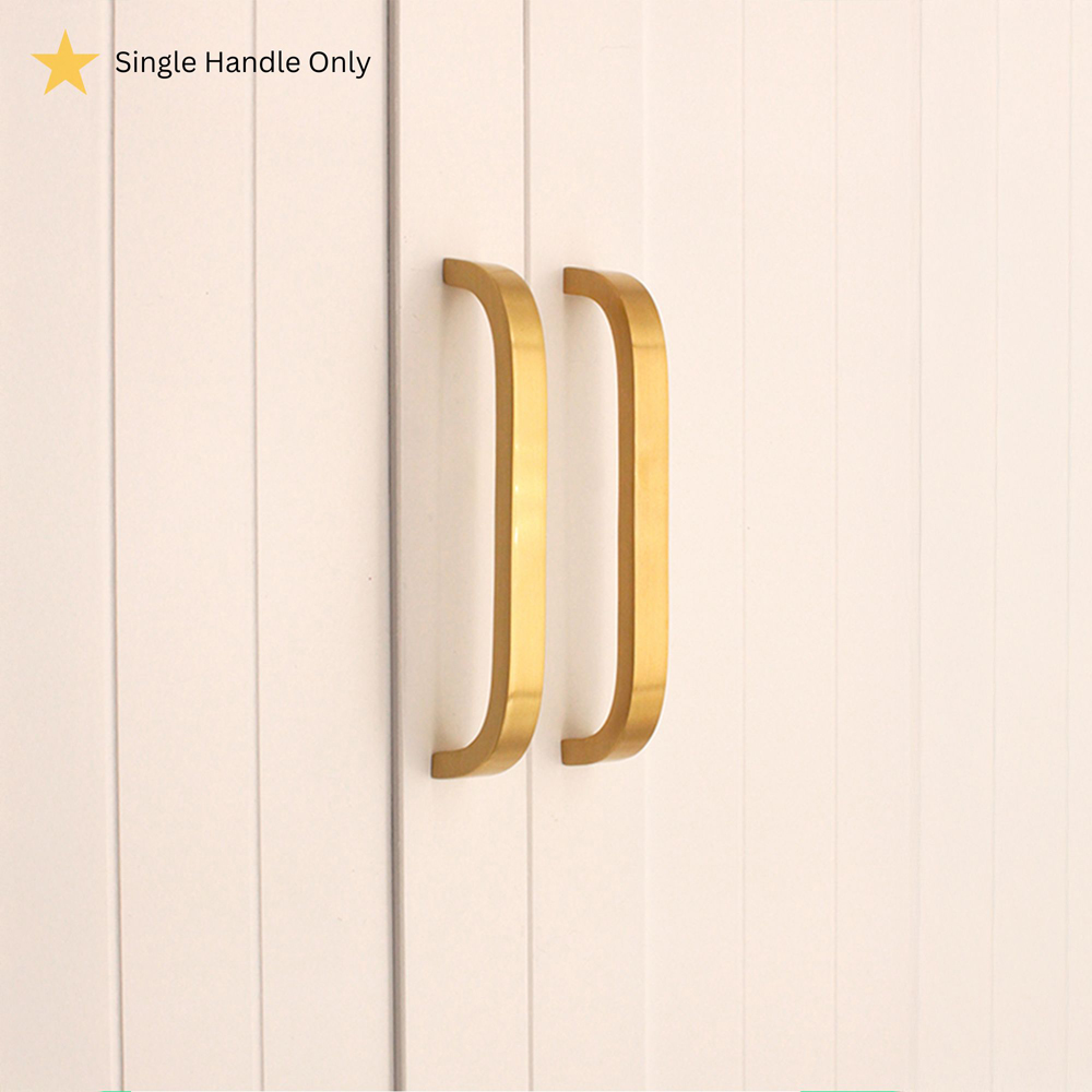 Spira Brass Satin Brass Curved Bar Handle 460mm Image 2