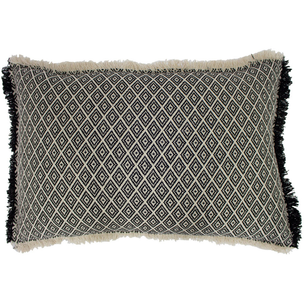 Paoletti Tangier Monochrome Woven Cushion Image 1