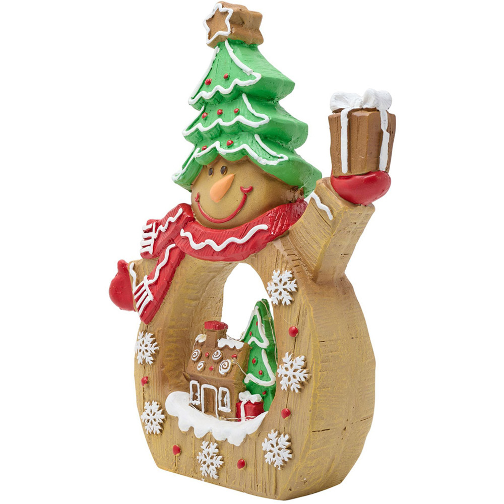 The Seasonal Gift Co. Gingerbread Snowman Scene LED Christmas Decoration 38cm Image 2