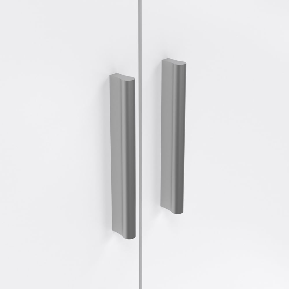 Florence 3 Door Oak and White High Gloss Wardrobe Image 5