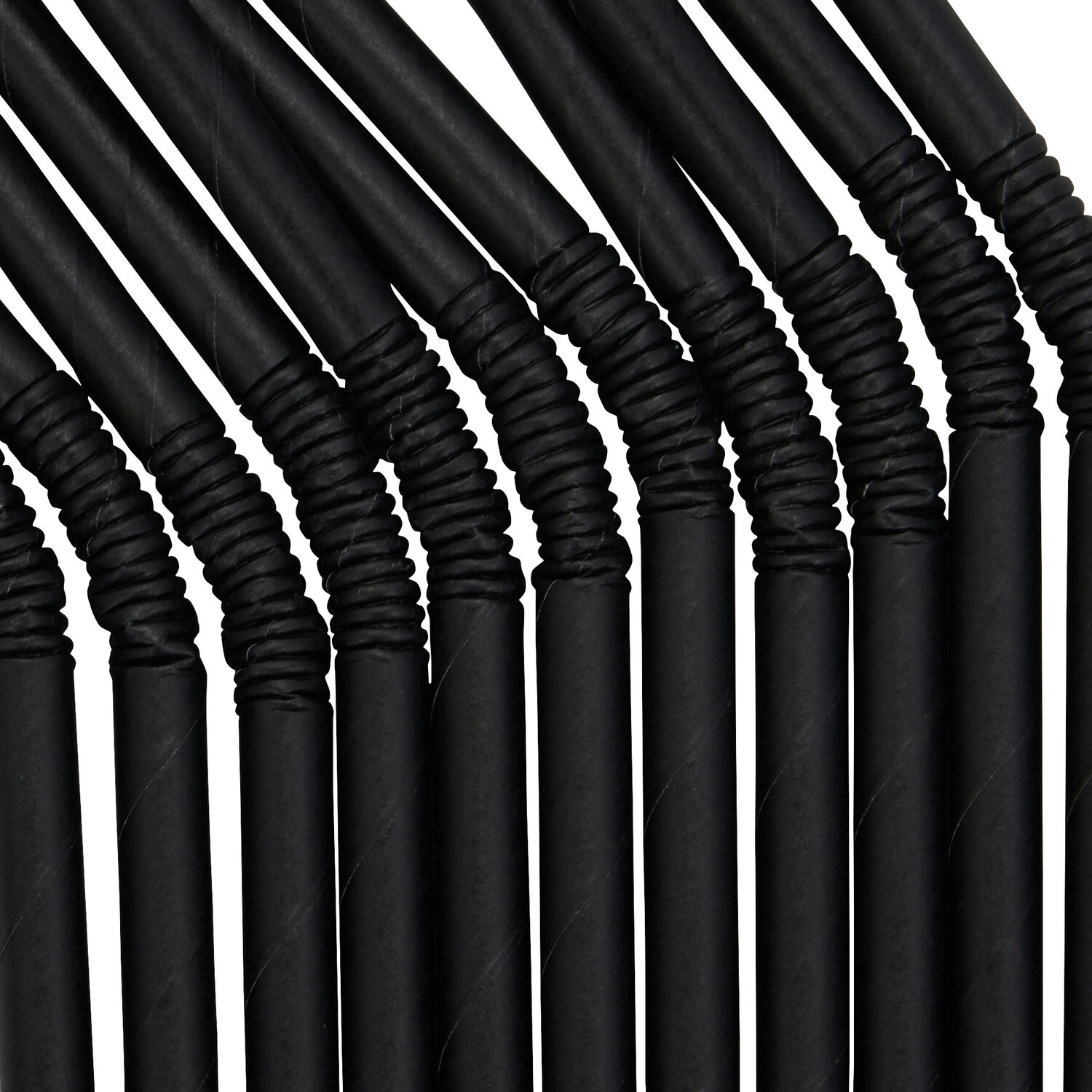 Pack of 250 Flexible Paper Straws - Black Image 4