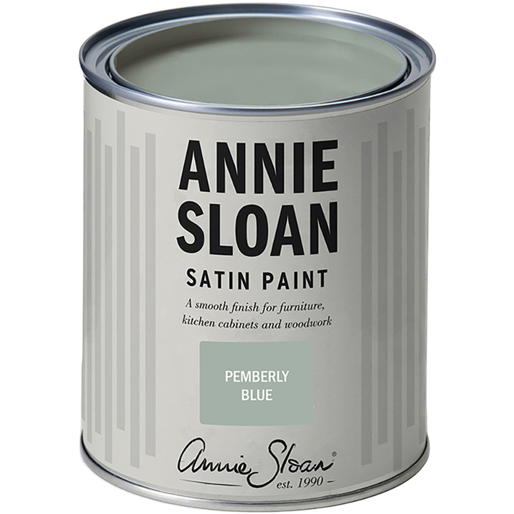 Annie Sloan Pemberley Blue Wood and Metal Satin Paint 750ml Image 2