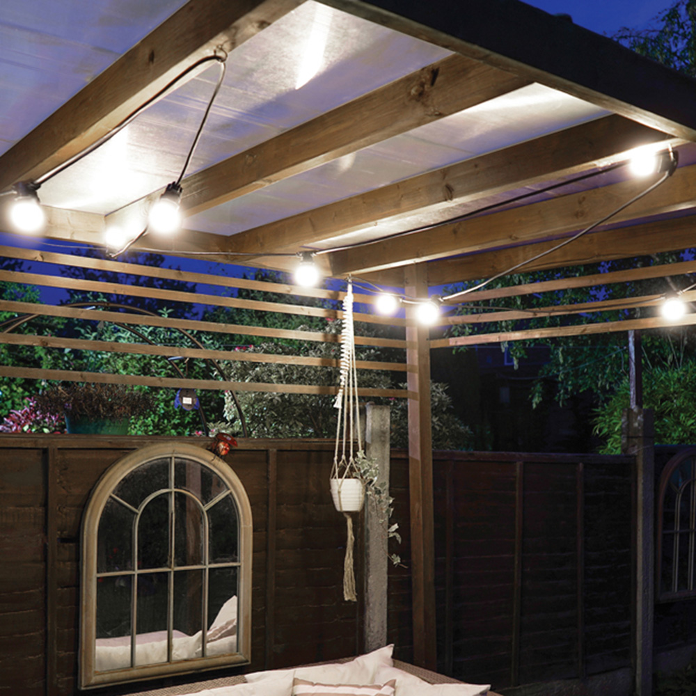 Eagle Connect Festoon 10 Cool White Opaque Lamps LED String Light 5m Image 1