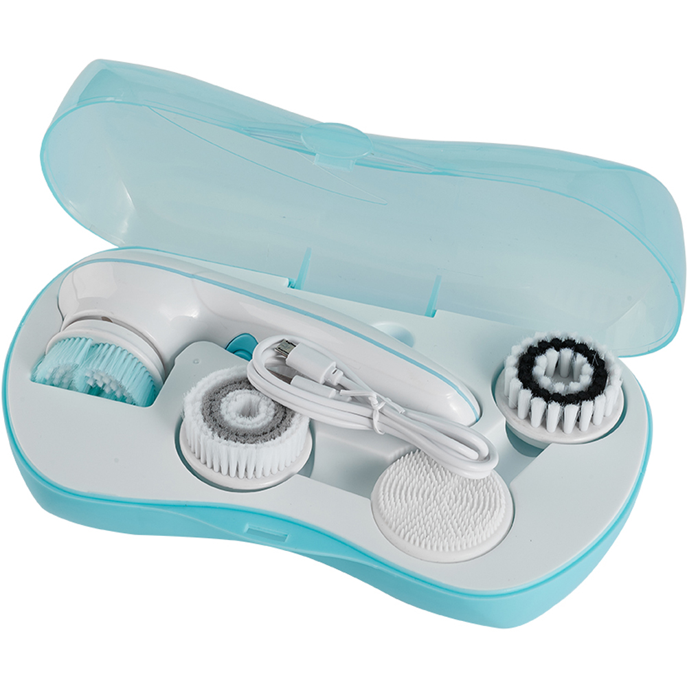 Living and Home 4 in 1 White Electric Facial Cleansing Brush Image 1
