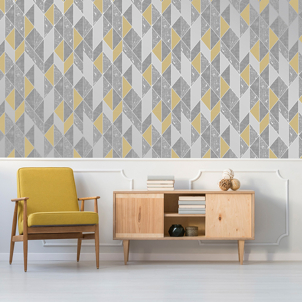 Superfresco Easy Milan Geo Yellow Wallpaper Image 3