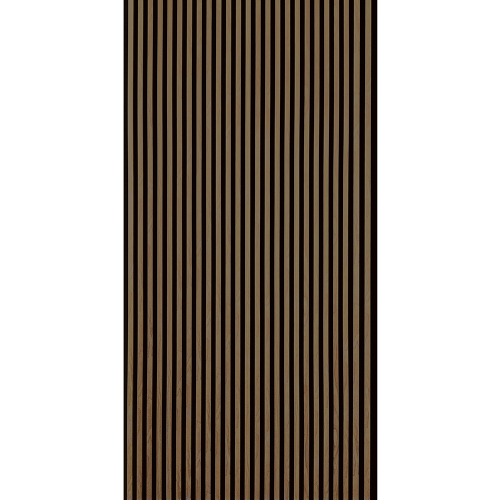 Tuscan Walnut PVC Wrapped Acoustic Wall Panel 240 x 60.8cm Image 2