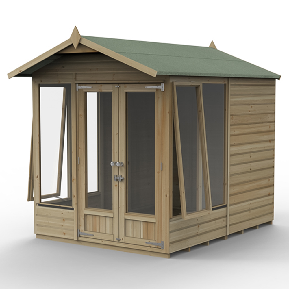 Forest Garden Beckwood 6 x 8ft 2 Opening Shiplap Apex Summerhouse Image 5