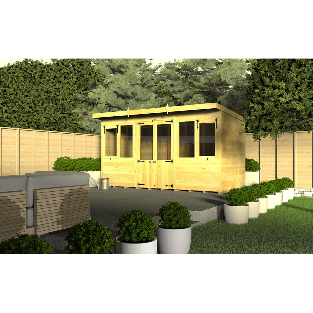 DIY Sheds 18 x 4ft Tongue and Groove Timber Pent Summerhouse Image 2