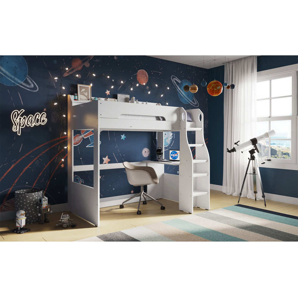 Flair Cosmic White Wooden High Sleeper Image 5