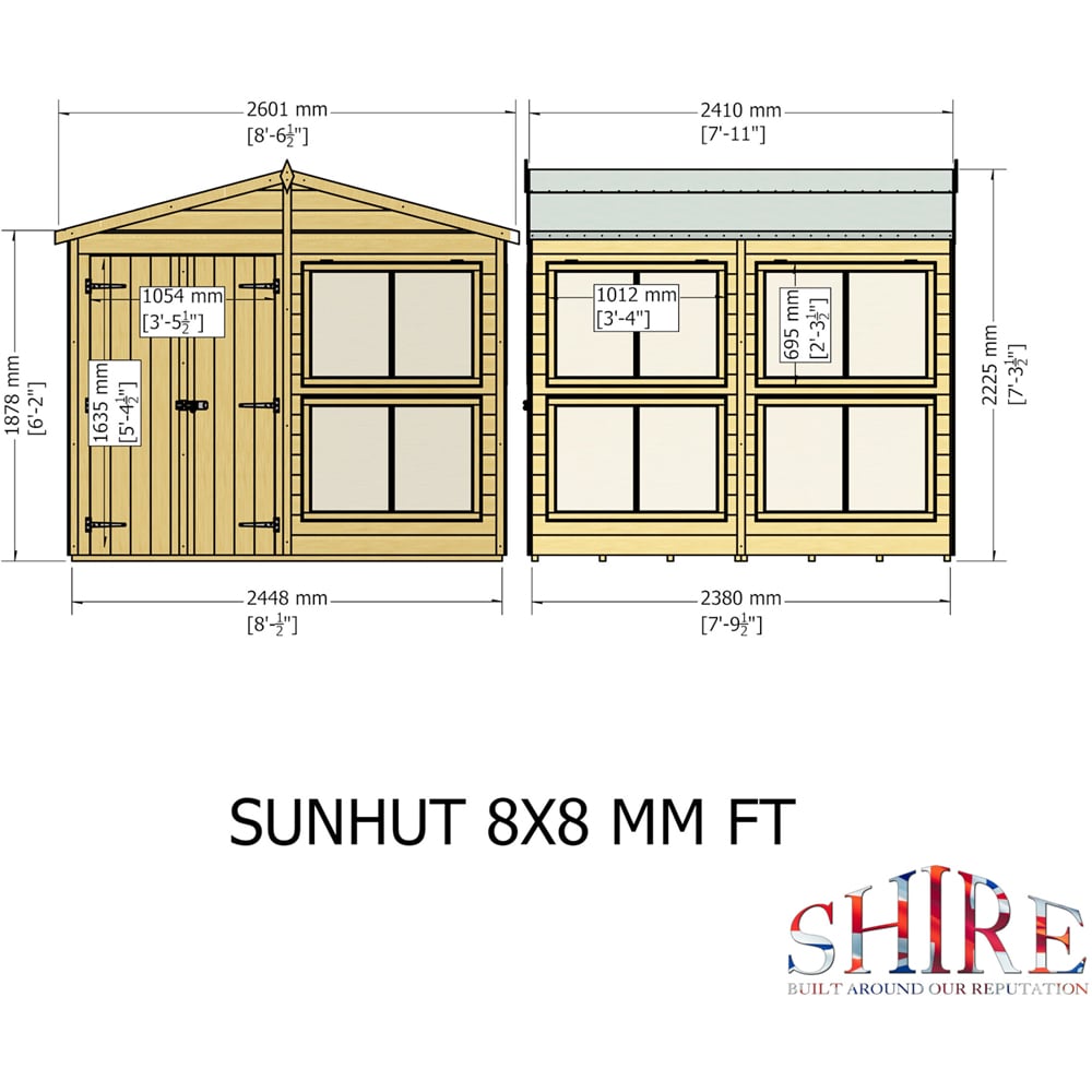 Shire 8 x 8ft Sun Hut Image 7