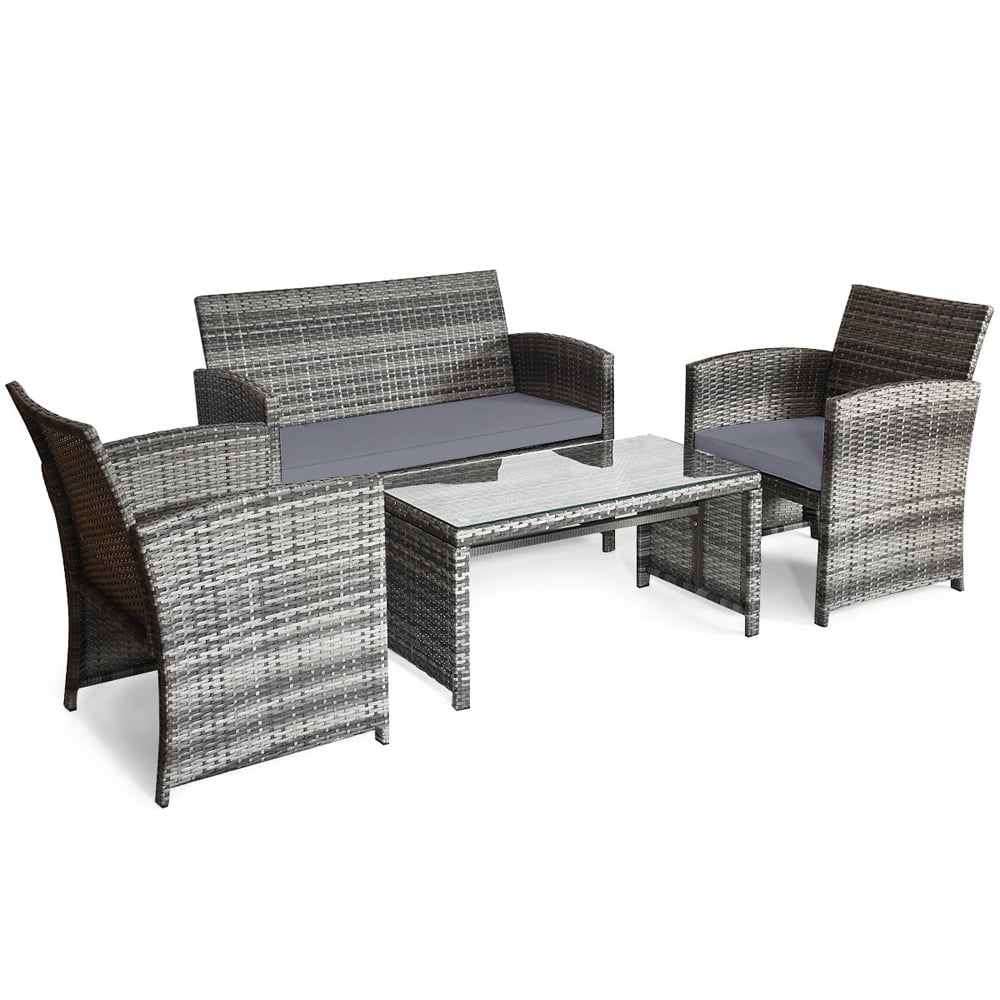 Costway 4 Piece Grey Patio Furniture Set Image 2