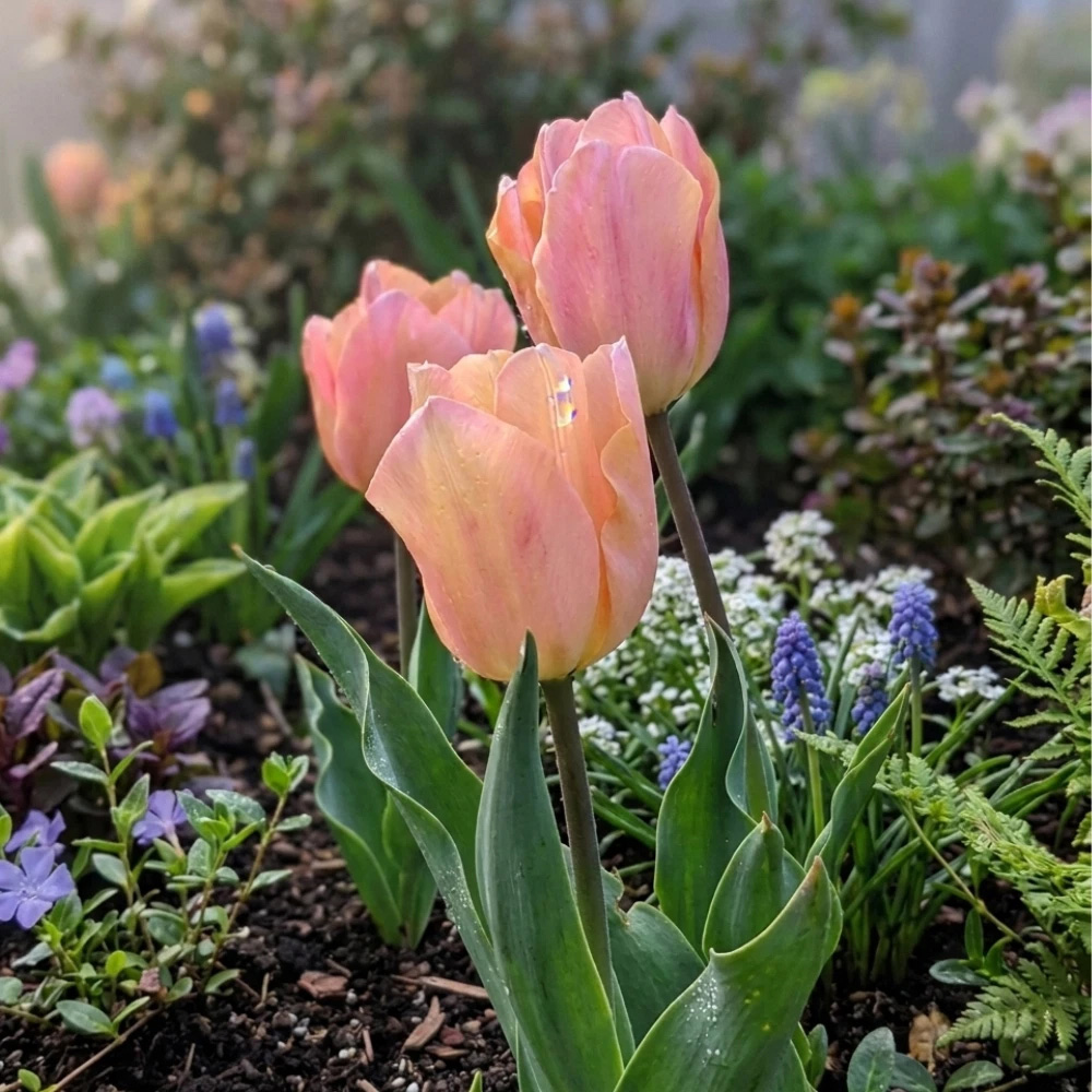 Thompson and Morgan Tulip Apricot Beauty Autumn Planting Bulb 8 Pack Image 6
