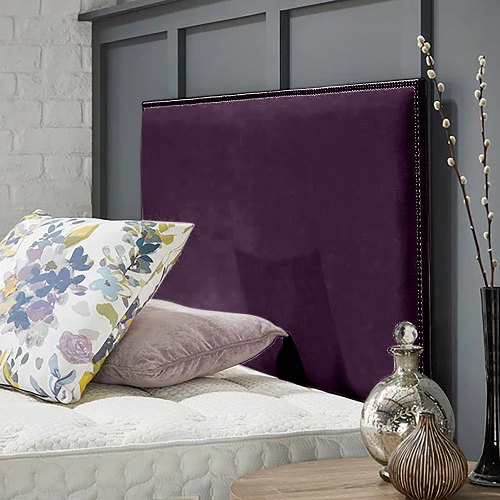 Eleganza Home Riely Double Purple Naples Strutted Headboard Image 2