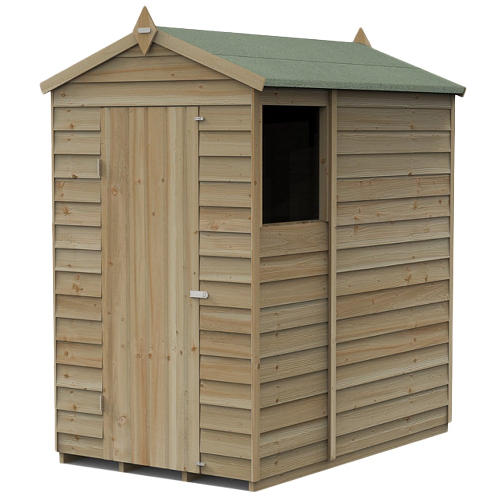 Forest Garden 4LIFE 4 x 6ft Apex Shed Image 1
