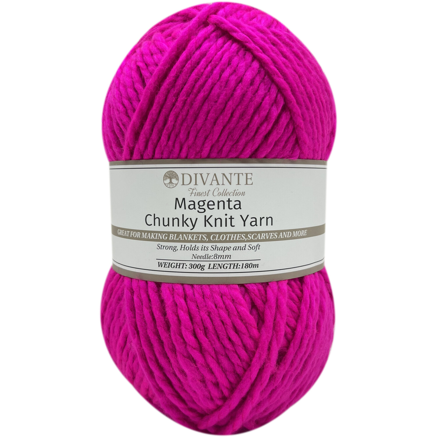 Chunky Knit Yarn Magenta Image 1